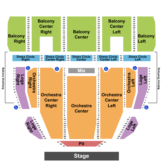 Proctors Theatre & Juliet Seating Chart